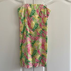Lilly Pulitzer strapless dress with back bow
